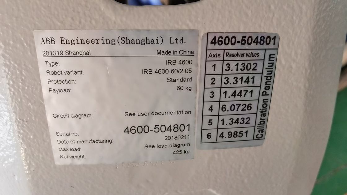IRB 4600-60/2.05 Bracelet robotique à 6 axes 60 kg de charge utile et 2050 mm de portée pour assemblage de fabrication additive